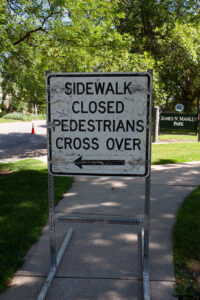 side walk closing