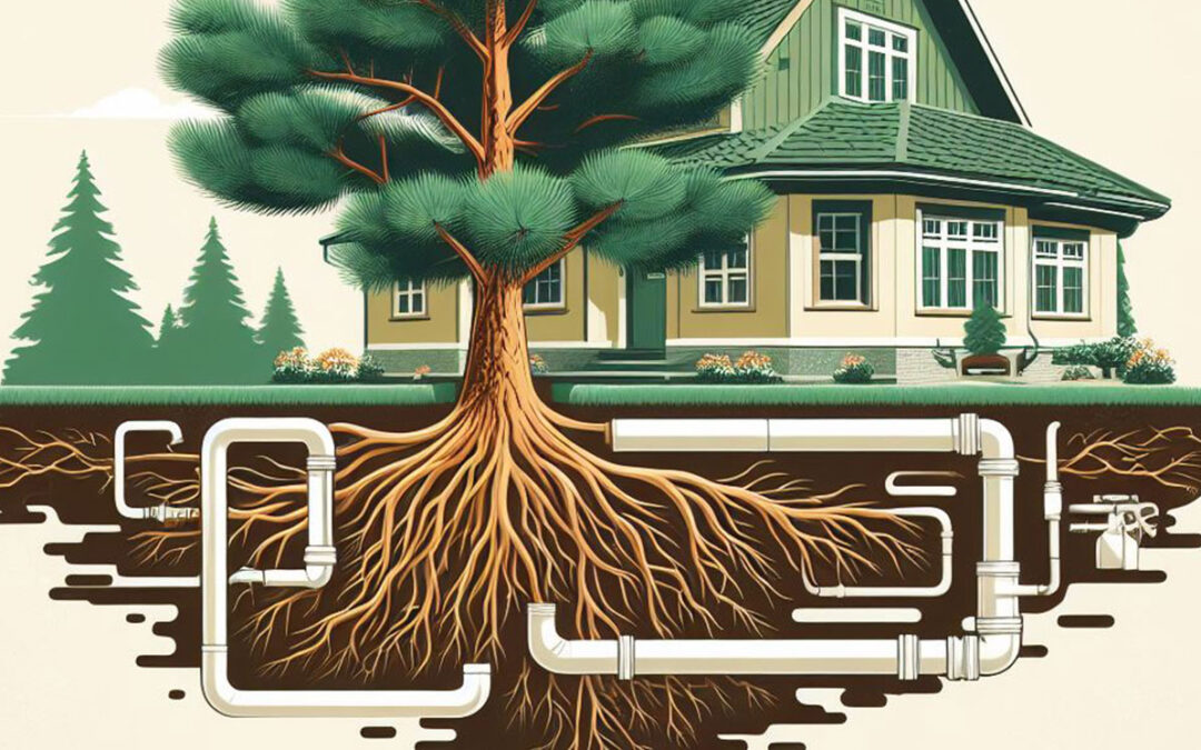 Pine tree root damage